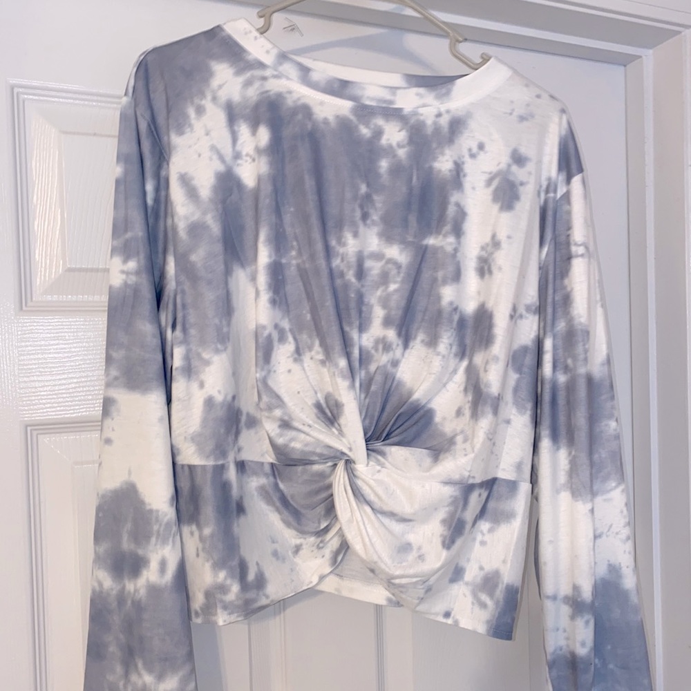 Twist Hem Tie Dye Tee Shirt